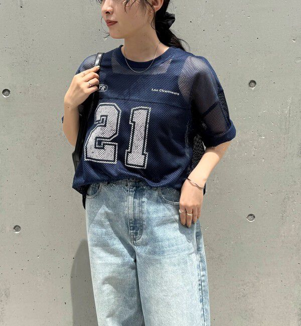 fredy emue「メッシュゲーミングTシャツ」|Tシャツ・カットソー|ネイビー