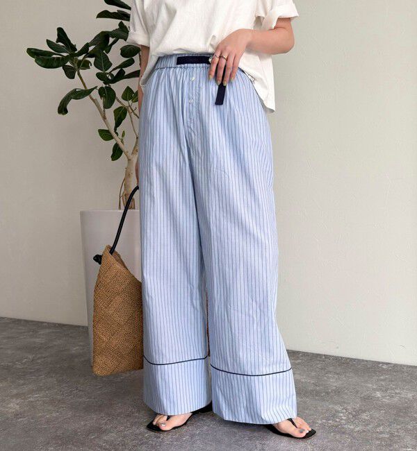 fredy emue「ストライプパジャマパンツ」|チノ|