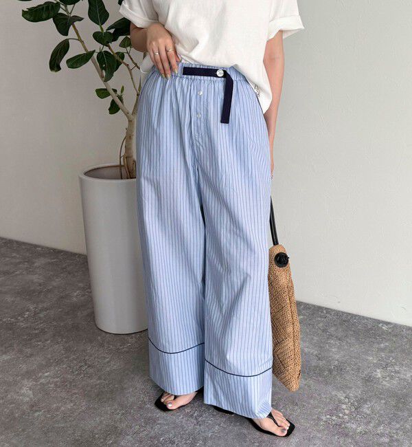 fredy emue「ストライプパジャマパンツ」|チノ|