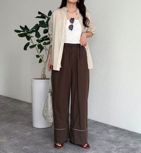 fredy emue「ストライプパジャマパンツ」|チノ|