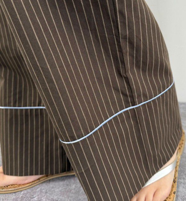 fredy emue「ストライプパジャマパンツ」|チノ|