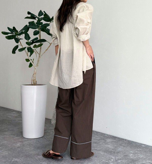 fredy emue「ストライプパジャマパンツ」|チノ|