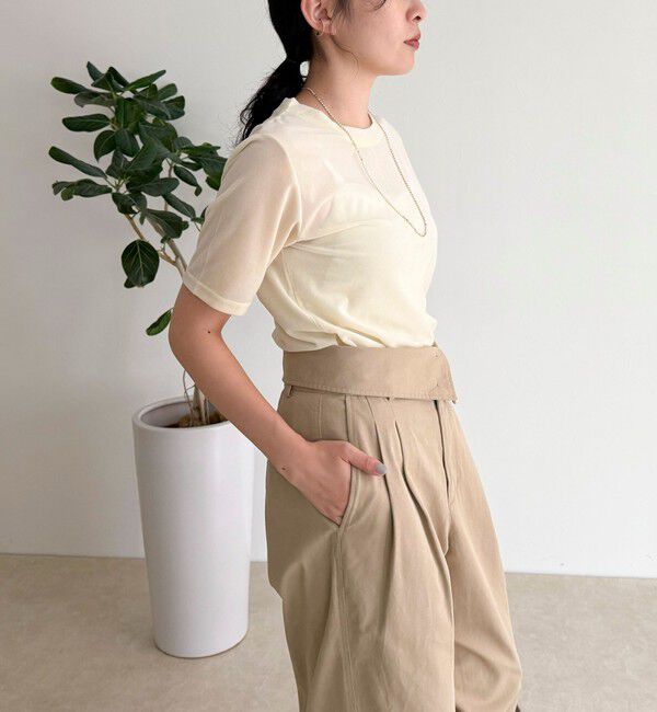 fredy emue「ベロア半袖Tシャツ」|Tシャツ・カットソー|