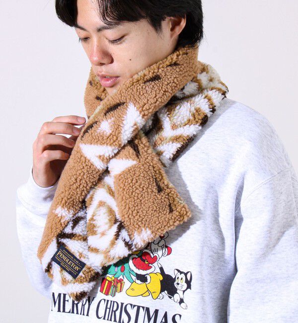 GLOSTER「【PENDLETON】別注 HARDING 差し込みボアマフラー」|マフラー|