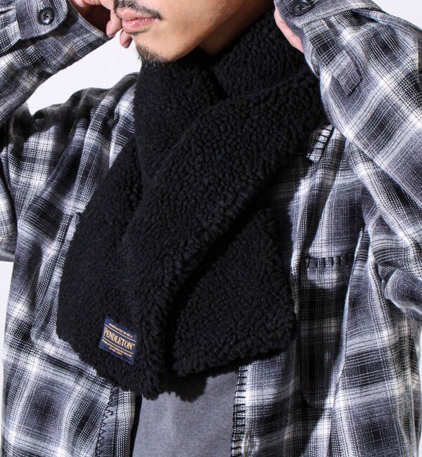 GLOSTER「【PENDLETON】別注 HARDING 差し込みボアマフラー」|マフラー|