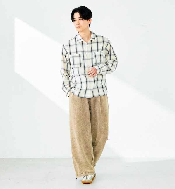 GLOSTER「【奥行きのある色合い】オンブレチェック ロングスリーブシャツ」|シャツ・ブラウス|