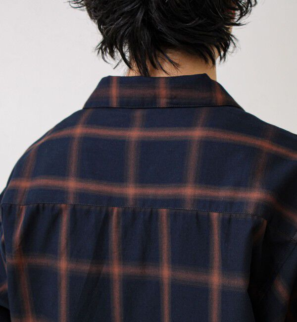GLOSTER「【奥行きのある色合い】オンブレチェック ロングスリーブシャツ」|シャツ・ブラウス|