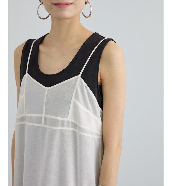 SALON adam et rope'「コットンボイルシアーキャミワンピース」|ワンピース|