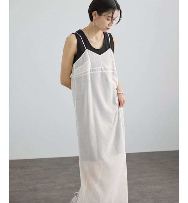 SALON adam et rope'「コットンボイルシアーキャミワンピース」|ワンピース|