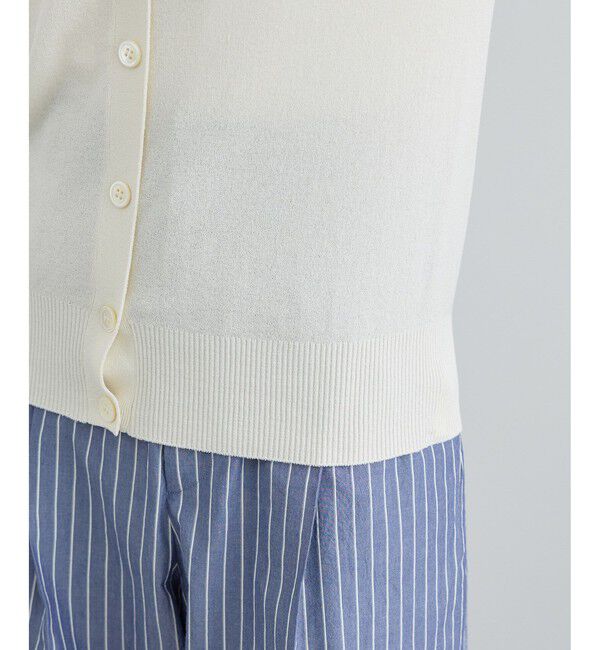 SALON adam et rope'「LOTUS ハーフスリーブVネックカーディガン / アンサンブル対応」|カーディガン|