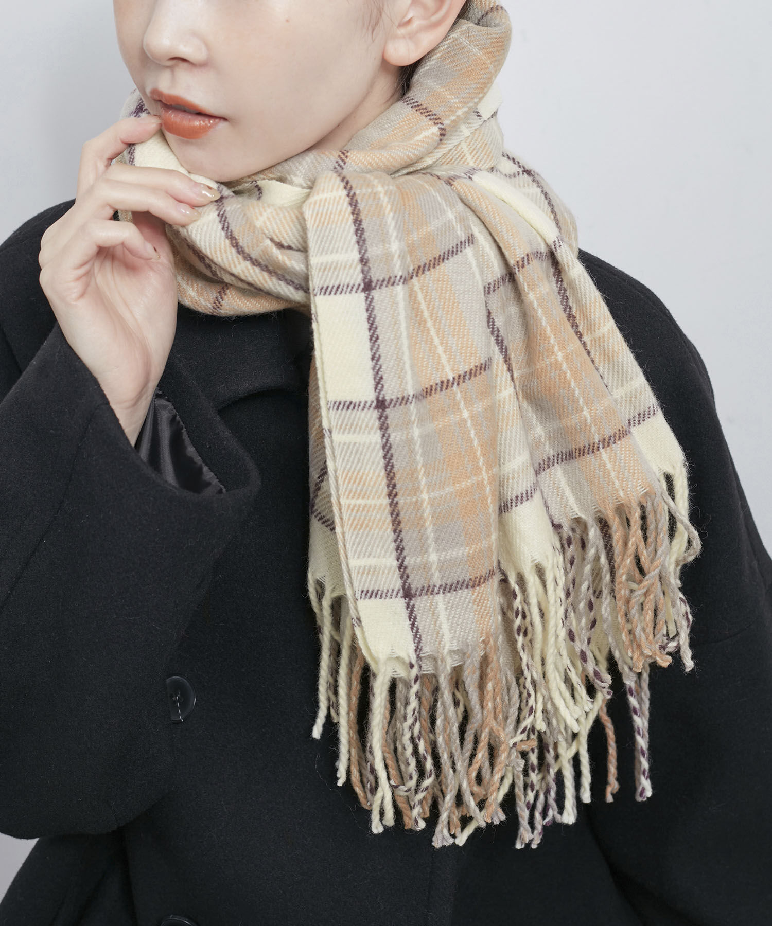 ROPE PICNIC PASSAGE「【Peter MacArthur/ピーターマッカーサー】ウール混チェックストール」|ストール|