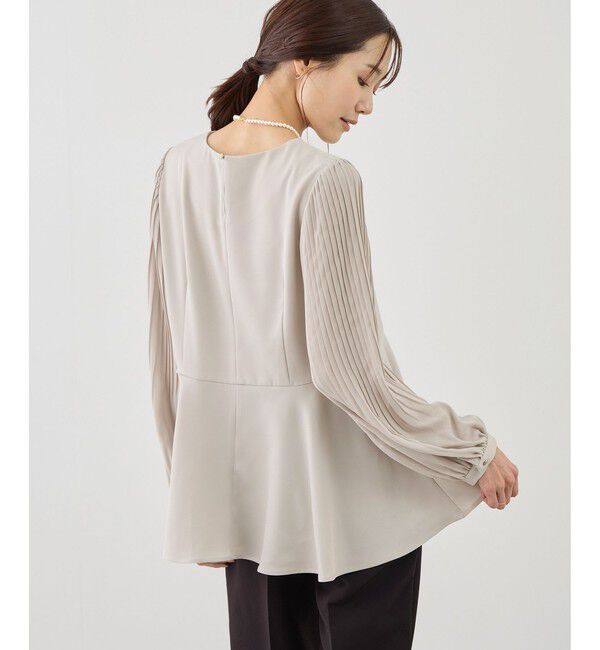 Rope&rsquo;Picnic「袖プリーツフレアブラウス」|シャツ・ブラウス|