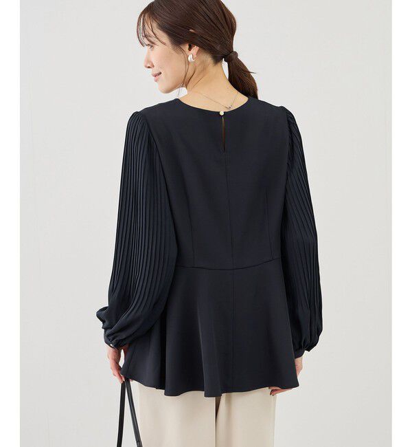 Rope&rsquo;Picnic「袖プリーツフレアブラウス」|シャツ・ブラウス|