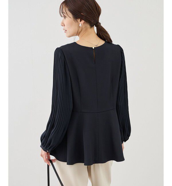 Rope&rsquo;Picnic「袖プリーツフレアブラウス」|シャツ・ブラウス|