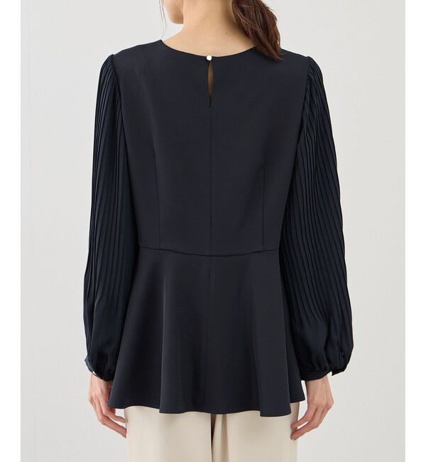 Rope&rsquo;Picnic「袖プリーツフレアブラウス」|シャツ・ブラウス|