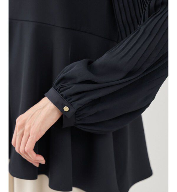 Rope&rsquo;Picnic「袖プリーツフレアブラウス」|シャツ・ブラウス|