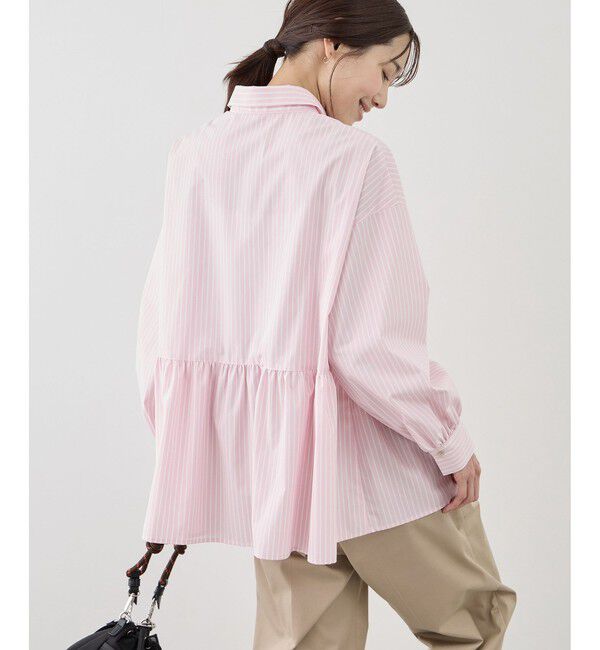 Rope&rsquo;Picnic「ペプラムシャツブラウス/UVカット・防シワ」|シャツ・ブラウス|