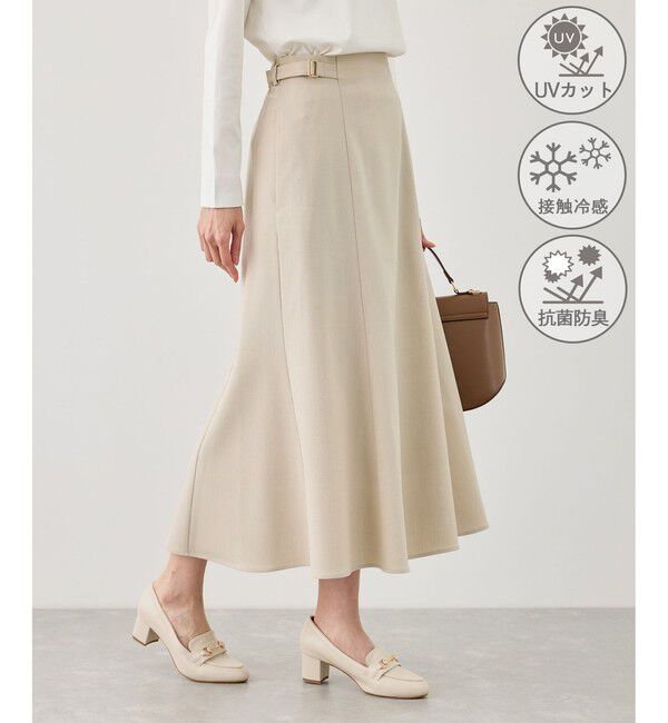 Rope&rsquo;Picnic「カナパ サイドベルトマーメイドスカート/セットアップ対応・UV・抗菌防臭・接触冷感」|スカート|ベージュ(27)