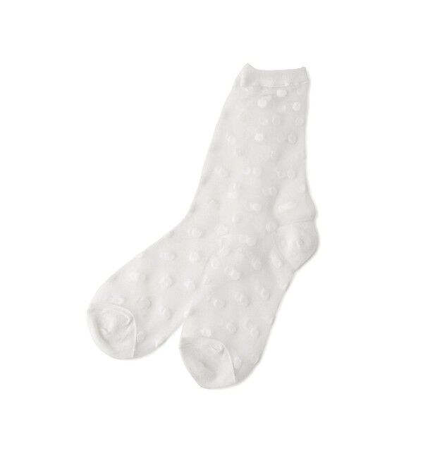 ROPE PICNIC PASSAGE「ドット柄シースルーソックス」|ソックス|