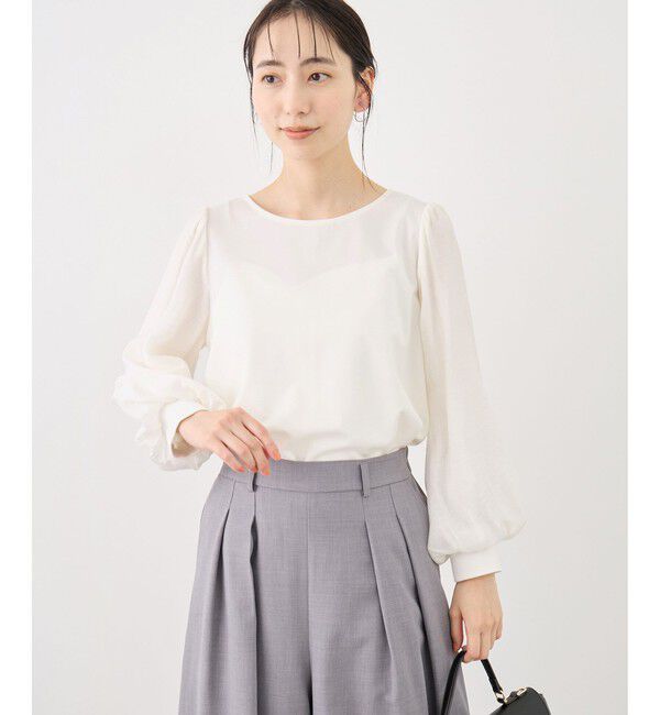 Rope&rsquo;Picnic「シアーボリュームスリーブカットトップス」|Tシャツ・カットソー|