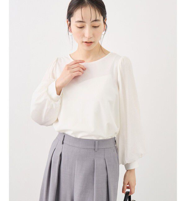 Rope&rsquo;Picnic「シアーボリュームスリーブカットトップス」|Tシャツ・カットソー|