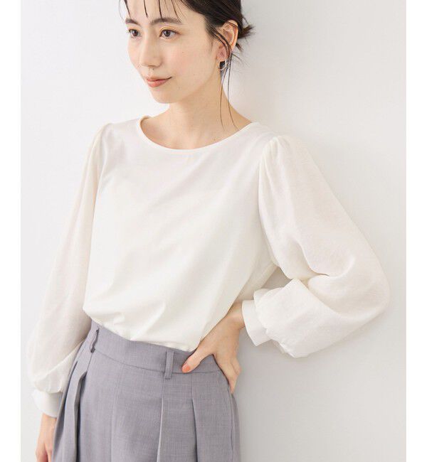 Rope&rsquo;Picnic「シアーボリュームスリーブカットトップス」|Tシャツ・カットソー|