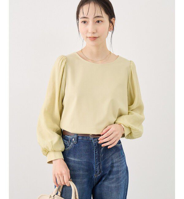 Rope&rsquo;Picnic「シアーボリュームスリーブカットトップス」|Tシャツ・カットソー|