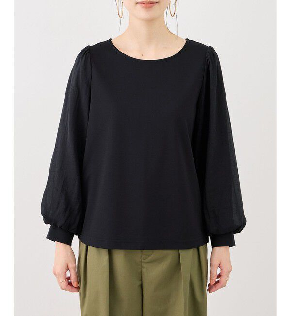 Rope&rsquo;Picnic「シアーボリュームスリーブカットトップス」|Tシャツ・カットソー|