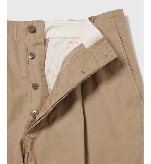 ADAM ET ROPE'「【撥水】ワンプリーツ クロップドシルエット チノパンツ」|チノ|