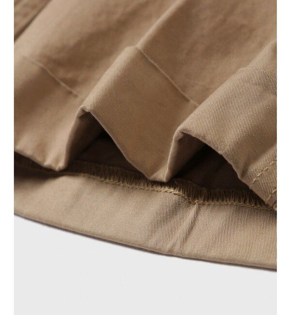 ADAM ET ROPE'「【撥水】ワンプリーツ クロップドシルエット チノパンツ」|チノ|