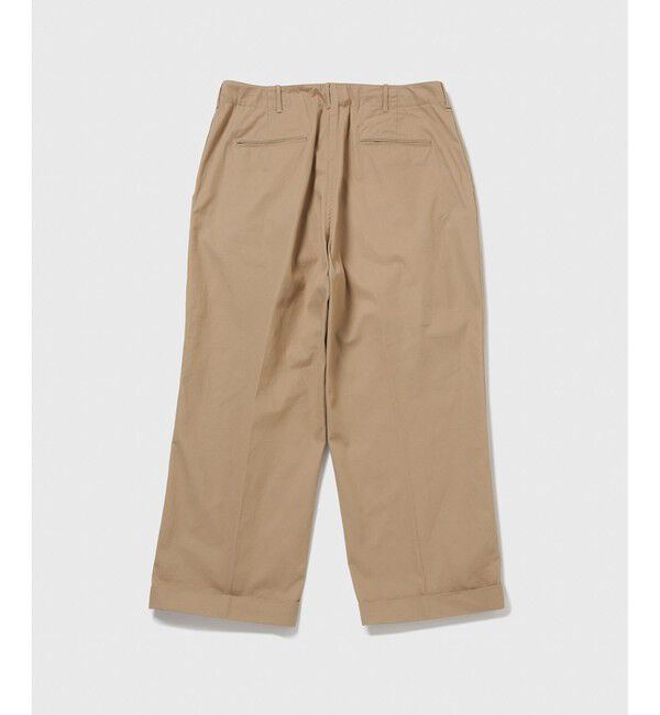 ADAM ET ROPE'「【撥水】ワンプリーツ クロップドシルエット チノパンツ」|チノ|