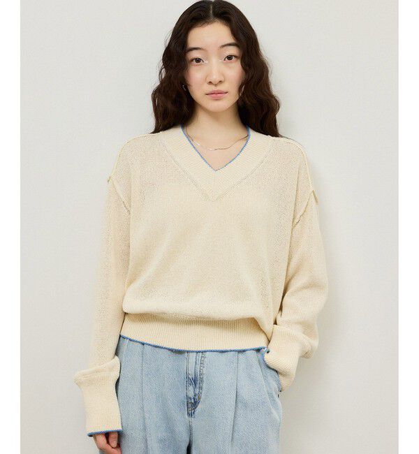 ADAM ET ROPE'「ペーパーヤーンプルオーバー」|ニット・セーター|