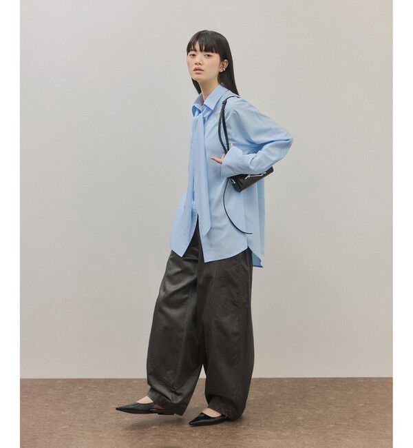 ADAM ET ROPE'「【サステナブル】ボウタイシャツ」|シャツ・ブラウス|