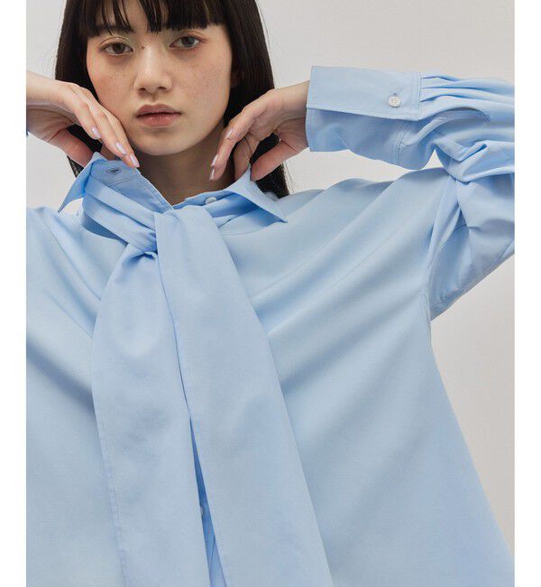 ADAM ET ROPE'「【サステナブル】ボウタイシャツ」|シャツ・ブラウス|