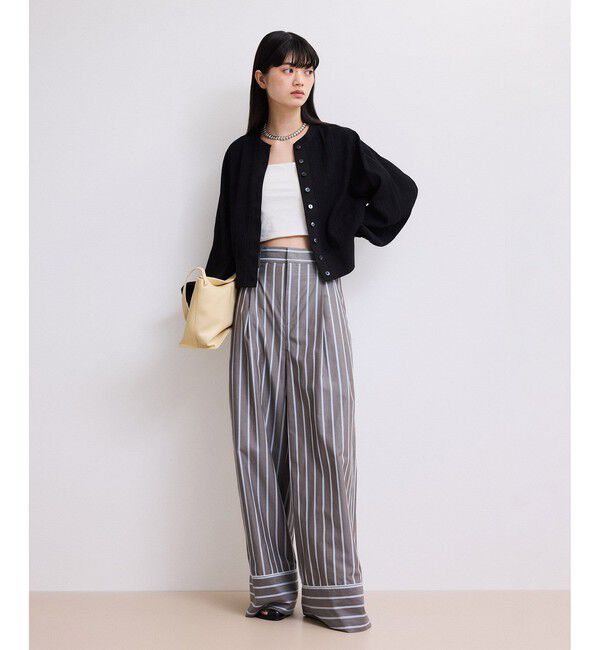 ADAM ET ROPE'「【WEB限定】メニーボタンリップルシアーカーディガン」|カーディガン|