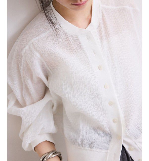 ADAM ET ROPE'「【WEB限定】メニーボタンリップルシアーカーディガン」|カーディガン|