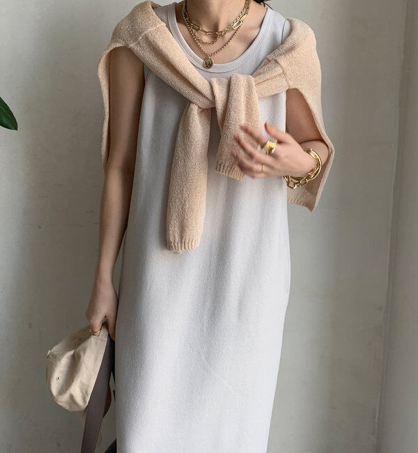  「【全骨格細見え】ブークレーダンボールタンクワンピース」|ワンピース|