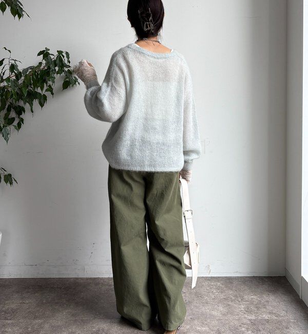  「【新色追加】起毛モヘヤスキッパープルオーバー」|ニット・セーター|