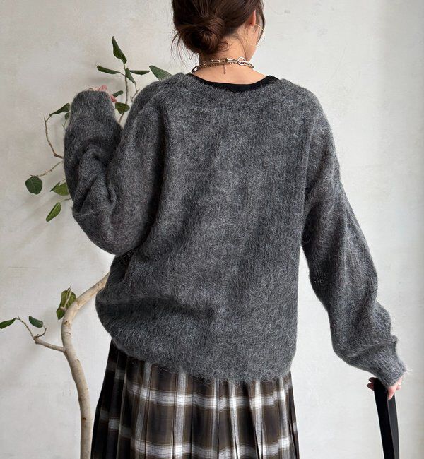  「【新色追加】起毛モヘヤスキッパープルオーバー」|ニット・セーター|