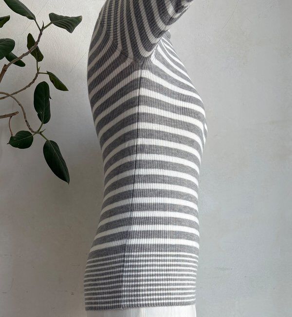  「【WEB限定】ボーダータートルプルオーバー」|ニット・セーター|