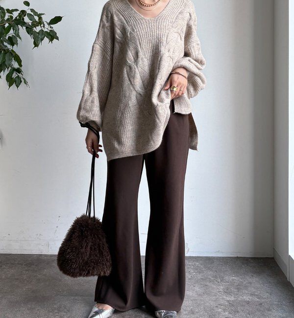  「ボリュームケーブルプルオーバー」|ニット・セーター|