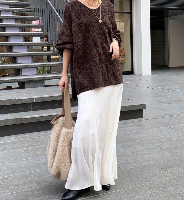  「ボリュームケーブルプルオーバー」|ニット・セーター|