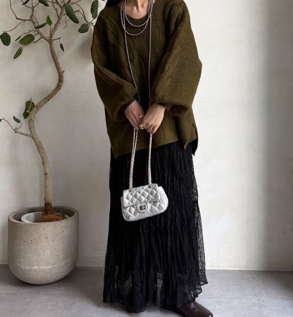  「ボリュームケーブルプルオーバー」|ニット・セーター|