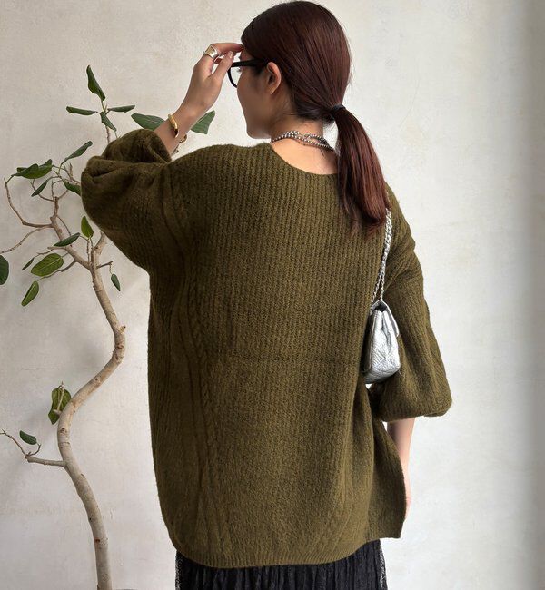  「ボリュームケーブルプルオーバー」|ニット・セーター|