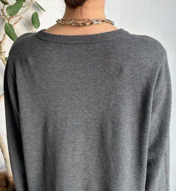  「【WEB限定】異素材切替ニットワンピース」|ワンピース|