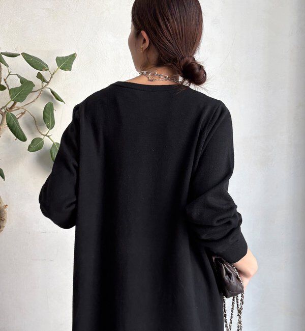  「【WEB限定】異素材切替ニットワンピース」|ワンピース|