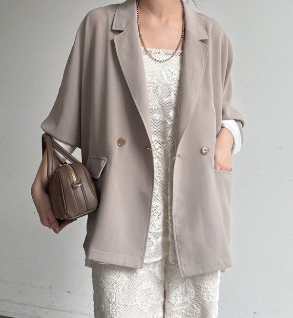  「【WEB限定】ドルマンスリーブテーラードジャケット」|テーラードジャケット|