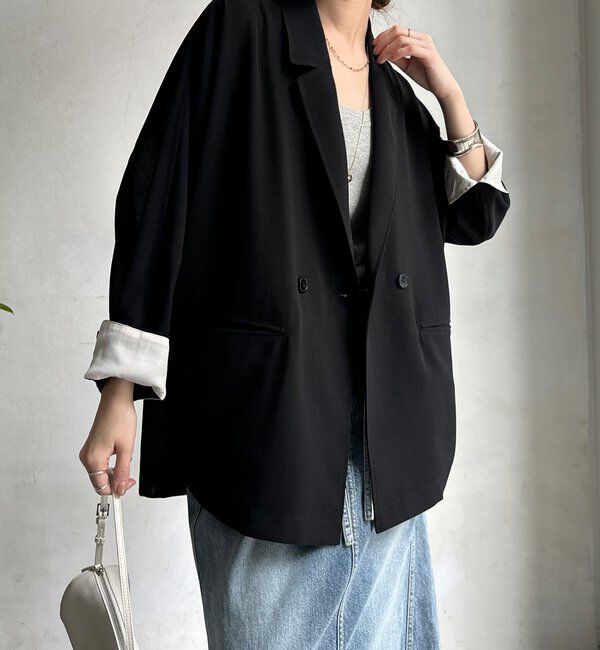  「【WEB限定】ドルマンスリーブテーラードジャケット」|テーラードジャケット|