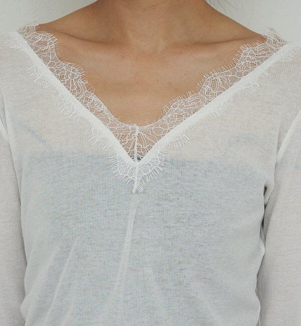  「VレースロンTee」|Tシャツ・カットソー|