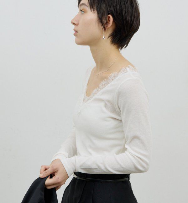  「VレースロンTee」|Tシャツ・カットソー|